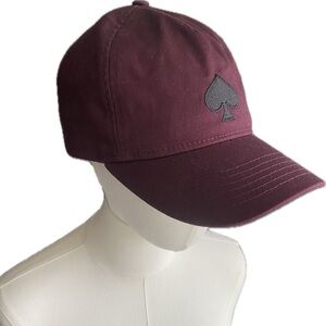 Kate Spade Maroon Cap with Black KS Logo